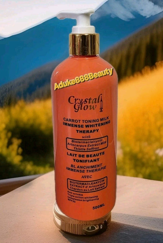 CRYSTAL GLOW CARROT TONING MILK INTENSE WHITENING THERAPY 500ml