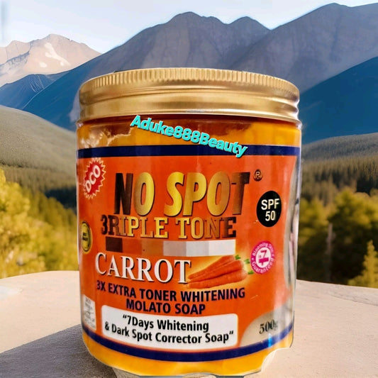 NO SPOT 3RIPLE TONE CARROT WHITENING MOLATO SOAP CARROT 500g✅️